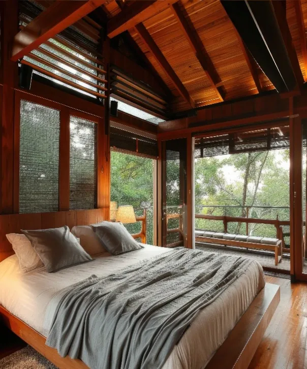 Cabana de hospedagem em uma montanha